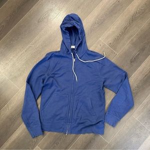 Men’s Club Monaco blue zip cotton hoodie (Sz L)